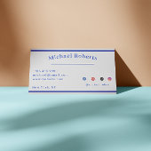 Carte De Visite Création Moderne avec Code QR et Éclaboussure de P