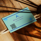 Carte De Visite Création Moderne avec Code QR et Éclaboussure de P