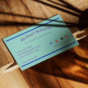 Carte De Visite Création Moderne avec Code QR et Éclaboussure de P