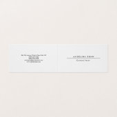 Carte De Visite Création professionnelle blanche et élégante (Extérieur déplié)