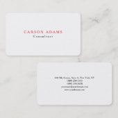 Carte De Visite Création professionnelle classique en blanc clair (Devant / Derrière)