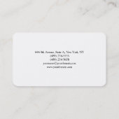 Carte De Visite Création professionnelle classique en blanc clair (Dos)