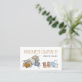 Carte De Visite Créations artisanales Fils et couture blanc (Debout devant)