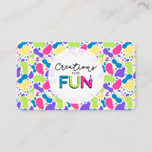 Carte De Visite Créations pour FUN_A (Devant)