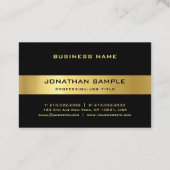 Carte De Visite Creative Black Gold Modern Luxe Modèle tendance (Dos)