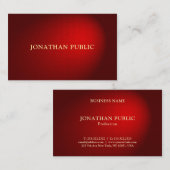 Carte De Visite Creative Black Red Damask Elegant Modèle Luxe (Devant / Derrière)