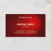 Carte De Visite Creative Black Red Damask Luxe Professional Plain (Dos)