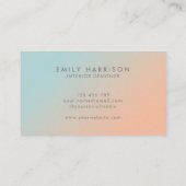 Carte De Visite Creative Blue Orange Ombre Unique Moderne (Dos)