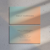 Carte De Visite Creative Blue Orange Ombre Unique Moderne