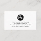 Carte De Visite Creative Blue Plumber Pipeline Waterflow (Dos)