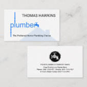 Carte De Visite Creative Blue Plumber Pipeline Waterflow (Devant / Derrière)