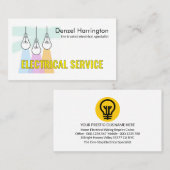 Carte De Visite Creative Bright Down Lights Electrical Service (Devant / Derrière)