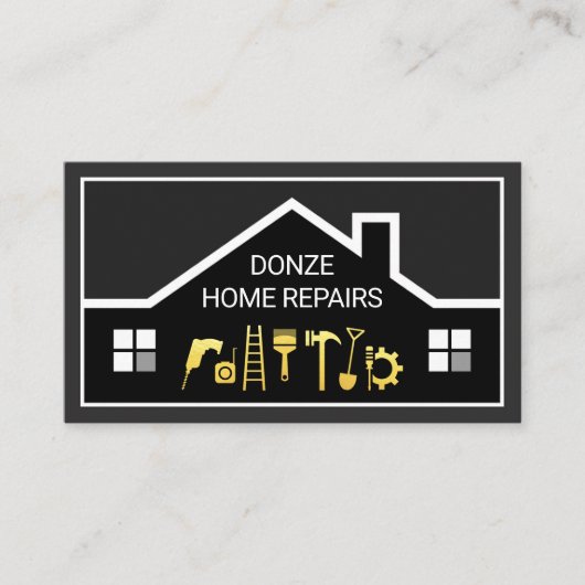 Carte De Visite Creative Building Frame Handyman Tools (Devant)