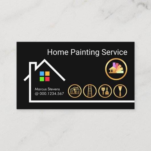 Carte De Visite Creative Building Frame Painter Handyman (Devant)