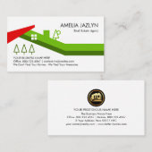 Carte De Visite Creative Building Home Landscape Realtor (Devant / Derrière)