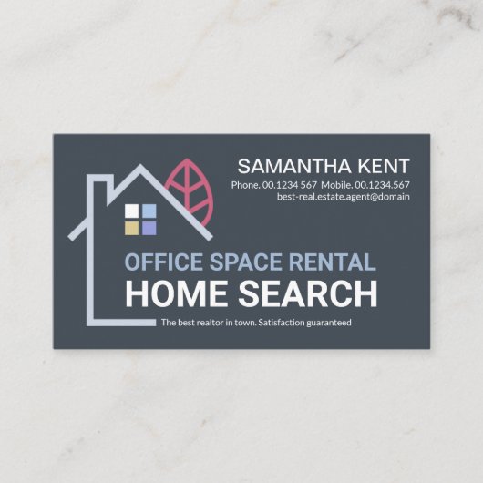 Carte De Visite Créative Building Home Paysage Realtor (Devant)