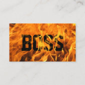 Carte De Visite Creative Burning Fire Bold Typographie Boss (Devant)