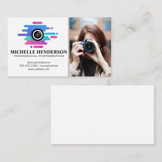 Carte De Visite Creative Camera Logo | Artist (Devant / Derrière)