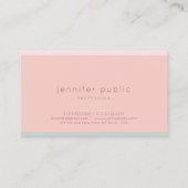 Carte De Visite Creative Chic Rose Vert Moderne Simple Modèle (Dos)