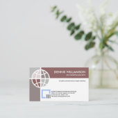 Carte De Visite Créative Connexions mondiales Technologue SEO (Debout devant)