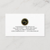 Carte De Visite Creative Create Your Name Monogram (Dos)