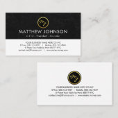 Carte De Visite Creative Create Your Name Monogram (Devant / Derrière)