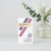 Carte De Visite Creative Crisscross Stripes Global CEO Fondateur (Debout devant)