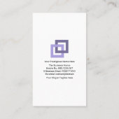 Carte De Visite Creative Crisscross Stripes Global CEO Fondateur (Dos)