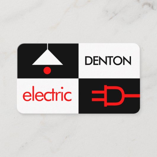 Carte De Visite Creative Darkness Light Electric Squares (Devant)