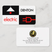 Carte De Visite Creative Darkness Light Electric Squares (Devant / Derrière)
