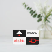 Carte De Visite Creative Darkness Light Electric Squares (Debout devant)