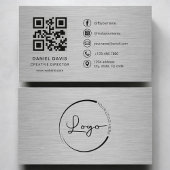 Carte De Visite Creative Director Metal QR Code