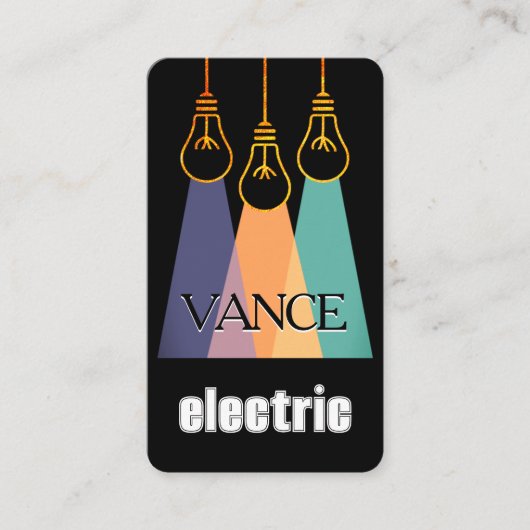 Carte De Visite Creative Electrical Lightbulb Beam (Devant)