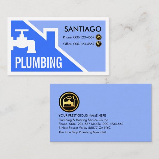 Carte De Visite Creative Faucet Rooftop Building Frame (Devant / Derrière)