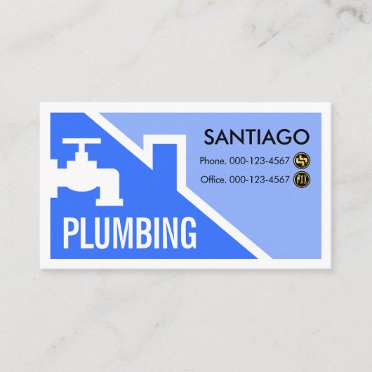 Carte De Visite Creative Faucet Rooftop Building Frame (Devant)