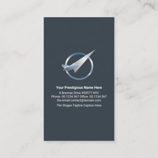 Carte De Visite Creative Global Border Frame Flight Aviation (Dos)