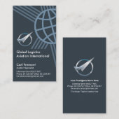 Carte De Visite Creative Global Border Frame Flight Aviation (Devant / Derrière)