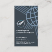 Carte De Visite Creative Global Border Frame Flight Aviation (Devant)