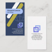 Carte De Visite Creative Global Crisscross Liens PDG Fondateur (Devant / Derrière)
