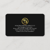 Carte De Visite Creative Gold Brush Paint Splatter (Dos)