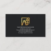 Carte De Visite Creative Gold Building Home Paysage Realtor (Dos)