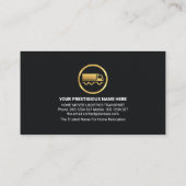 Carte De Visite Creative Gold Building Moving Truck (Dos)