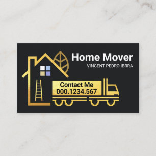 Carte De Visite Creative Gold Building Moving Truck