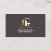 Carte De Visite Creative Gold Hammer Home Silhouette Entrepreneur (Dos)