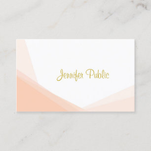 Carte De Visite Creative Gold Hand Script Nom Professionnel Modern