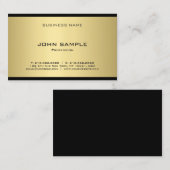 Carte De Visite Creative Gold Look Professional Modèle moderne (Devant / Derrière)