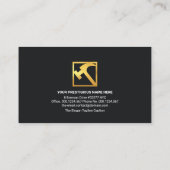 Carte De Visite Creative Gold Paint Brush Handyman Tools Builder (Dos)