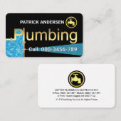 Carte De Visite Creative Gold Plumbing Pipes Leaking Faucet (Devant / Derrière)