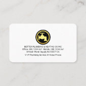 Carte De Visite Creative Gold Plumbing Pipes Leaking Faucet (Dos)