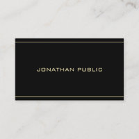 Creative Gold Text Modern Simple Modèle noir